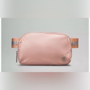 Lululemon Everywhere Belt Bag 1L Wordmark Pink Mist/Silver/White Opal NWT
